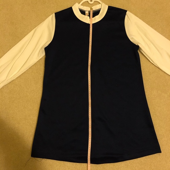 đź’śMock Two-Piece Long Sleeved A-Line Mini Dress - Picture 7 of 7